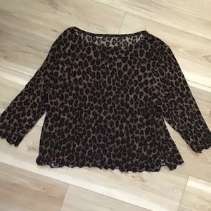 Vintage Amanda Animal Print Blouse 1X